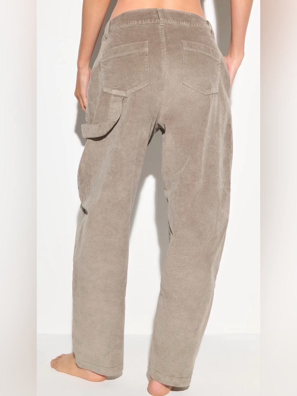Spiritual Gangster Huntley Cord Pants Size M Taupe Greige Utility Barrel Relaxed